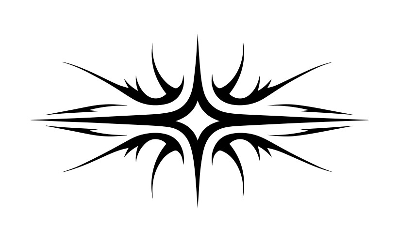 neo tribal acid neo-tribal shapes tattoo vector image