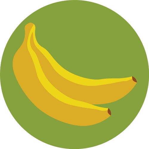 Flat Banana Icon Vector Image