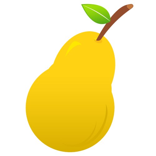 Yellow pear Royalty Free Vector Image - VectorStock