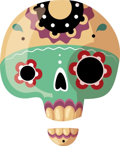 Traditional mexican skull Royalty Free Vector Image