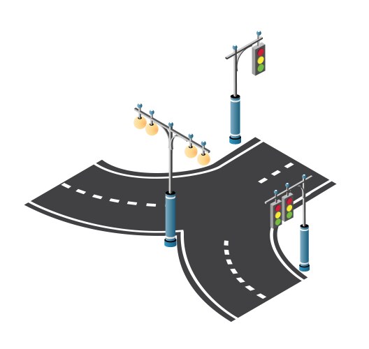 Road leading forward progress color icon Vector Image