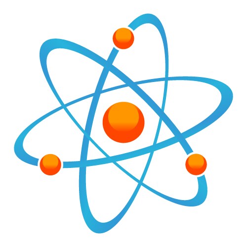 Atom molecule isolated icon Royalty Free Vector Image