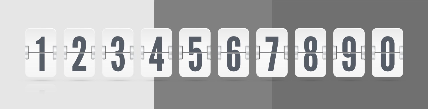 White set flip floating scoreboard vector image