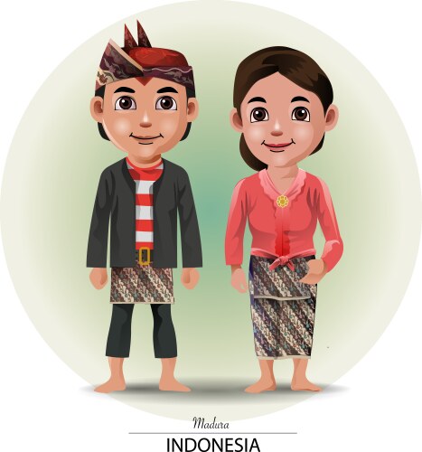 Character west java wearing traditional dress Vector Image