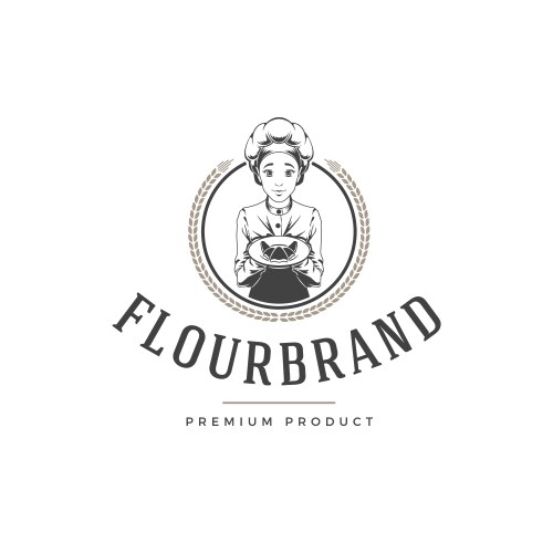 Restaurant logo template object Vector Image