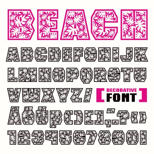Hand drawn sans serif alphabet containing all Vector Image