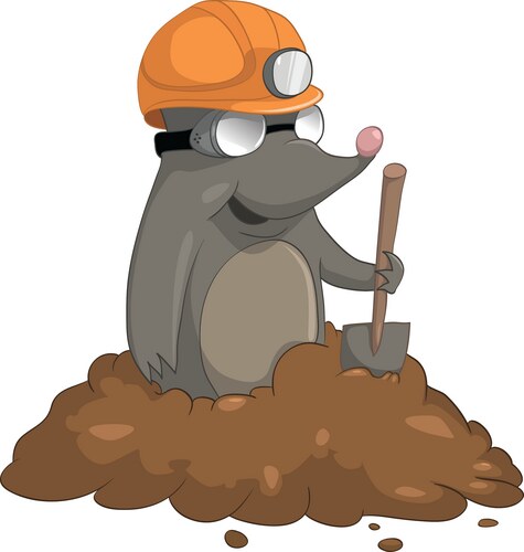 Cute Mole Character Vector Image