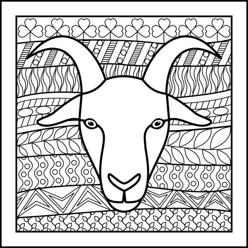 Zodiac Goat Symbol Vector Image