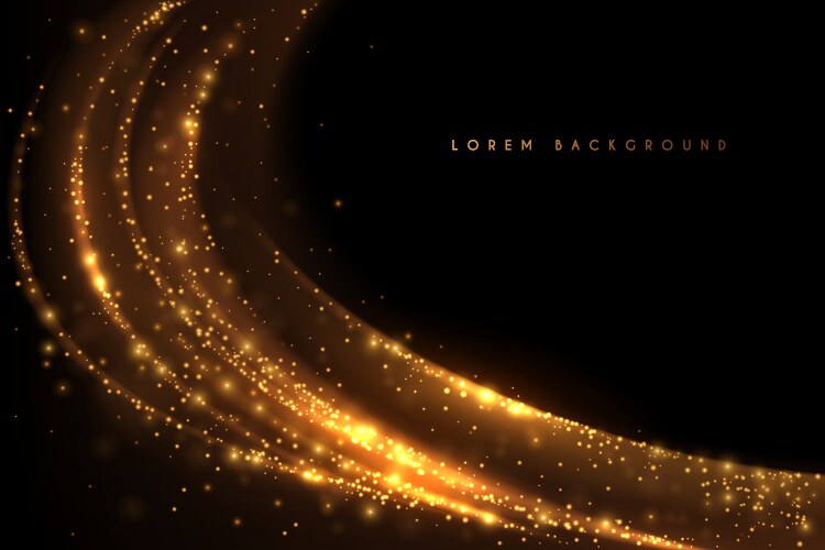 Abstract gold dust glitter star wave background Vector Image