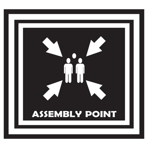 Assembly point icon Royalty Free Vector Image - VectorStock
