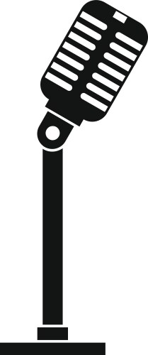 Vintage Microphone Icon - Retro Style Royalty Free Vector