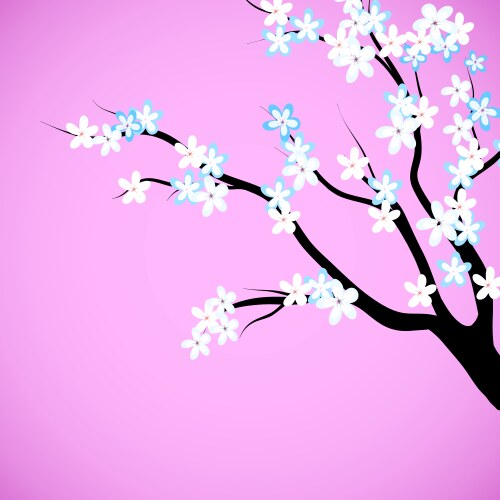 Cherry blossom decorative background Vector Image