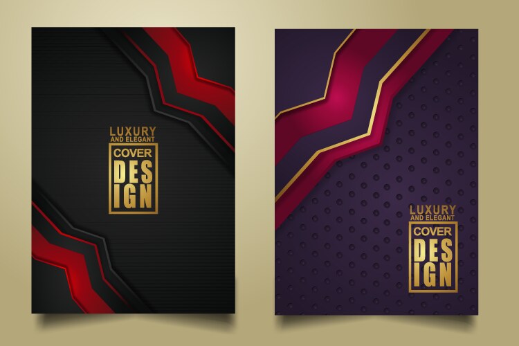 set cover design template with luxury and elegant vector image