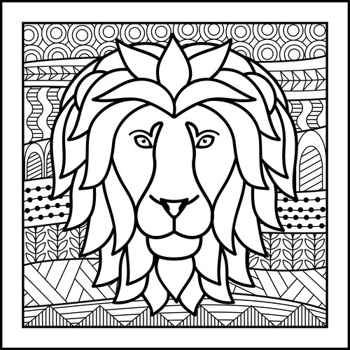 Zodiac sign leo Vector Image