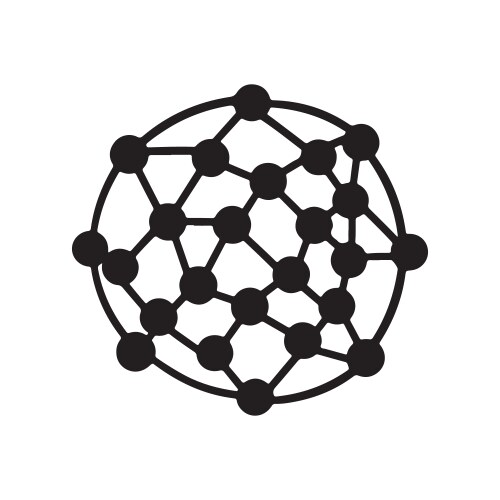 Abstract network structure nodes and connections vector image