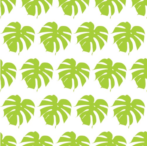 Tropical frangipani with beach palms seamless Vector Image