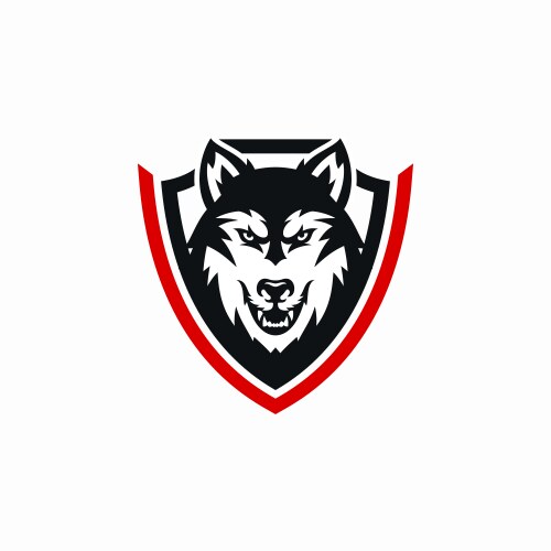 wolf mascot logo design vector image