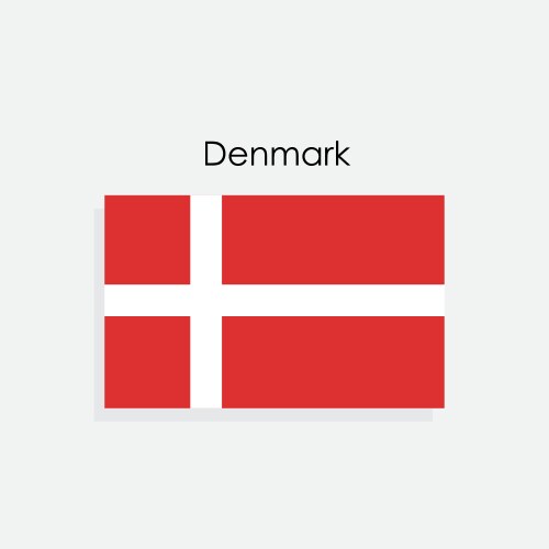 Denmark flag set Royalty Free Vector Image - VectorStock