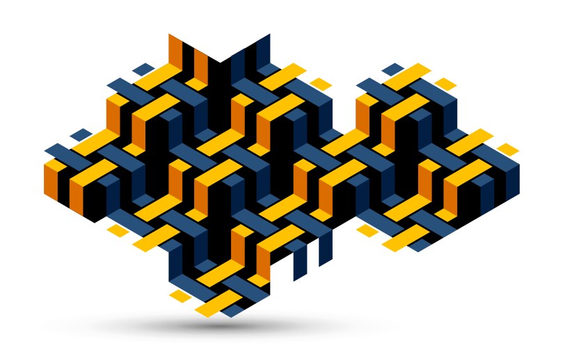 Abstract wallpaper with 3d isometric cubes blocks Vector Image