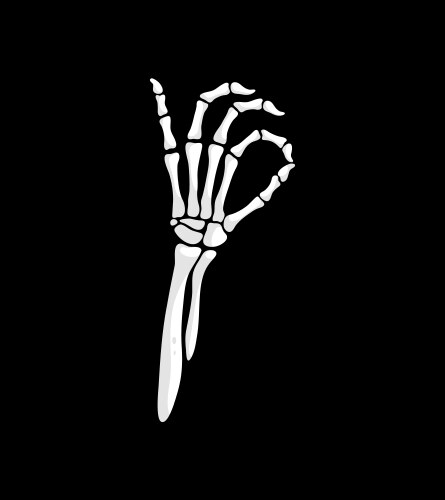 Skeleton Hand OK Gesture Vector Image