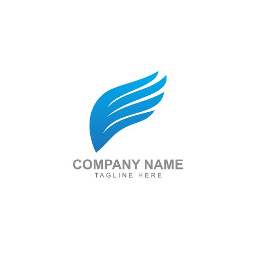 Wing abstract fly logo Royalty Free Vector Image