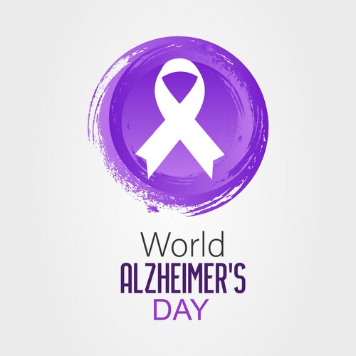 Alzheimer's Awareness - Purple Ribbon Vector Image