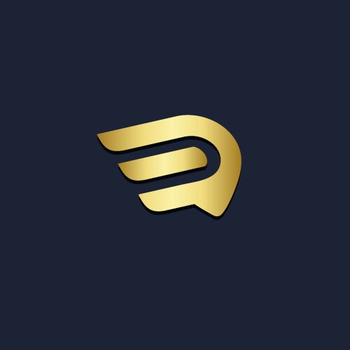K initial shape gold logo Royalty Free Vector Image