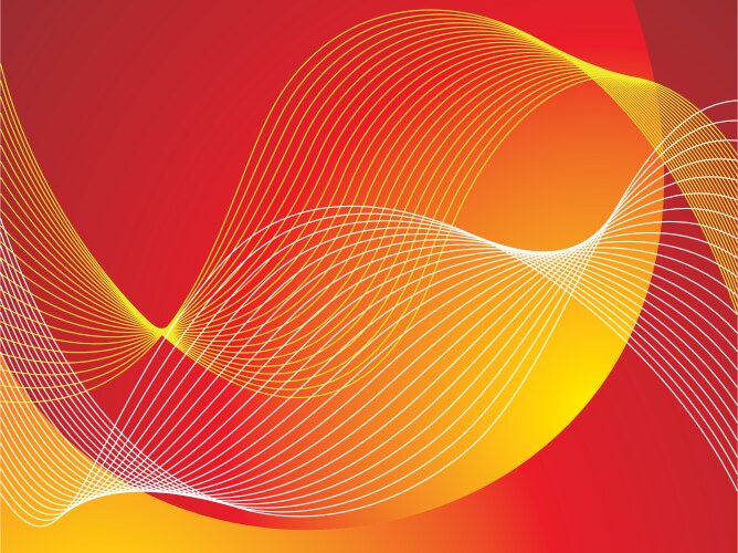 Abstract red wave curve 3d light on black design Vector Image