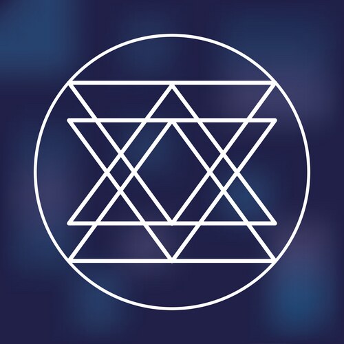 Sacred geometry icon white shape design Vector Image