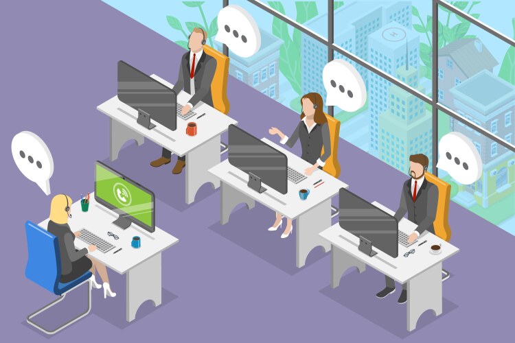 3d isometric flat conceptual Royalty Free Vector Image