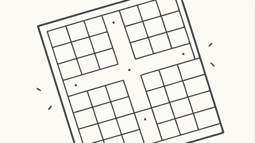 Multi-sectioned grid pattern design generative ai vector image