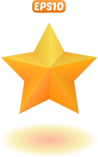 Shiny gold star Royalty Free Vector Image - VectorStock