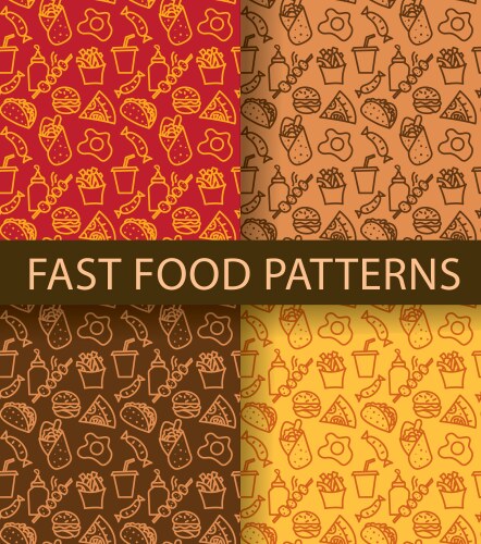 Fast Food Stock Pattern Fast food pattern Royalty Free Vector Image - VectorStock