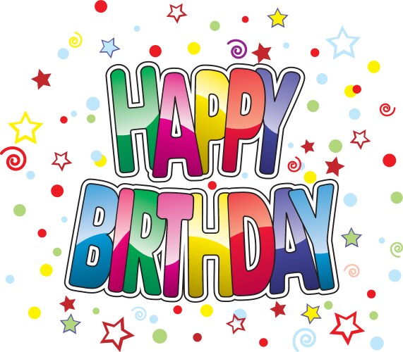 Happy birthday balloons Royalty Free Vector Image