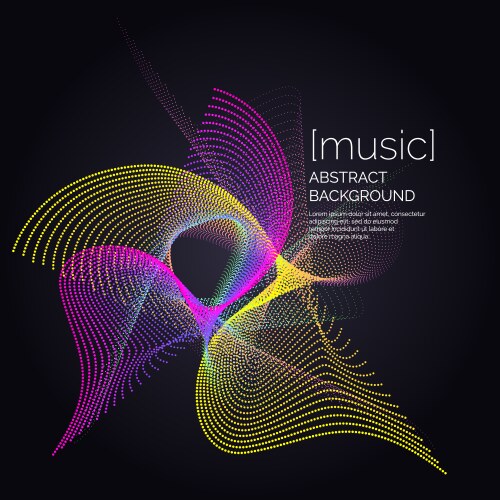 Dynamic Particle Waves Abstract Background vector image