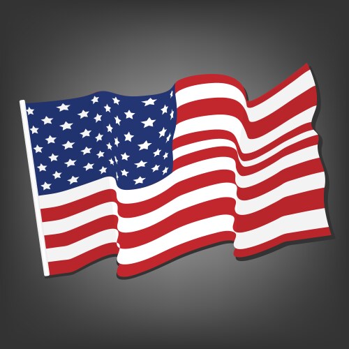 American waving flag Royalty Free Vector Image