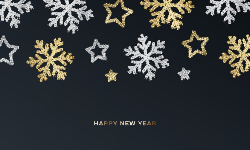 background with silver and golden metal particles vector image