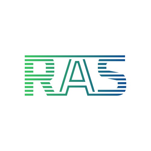 Modern ras logo design letter minimalist – Royalty-Free Vector ...
