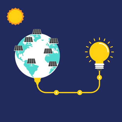 City renewable energy concept Royalty Free Vector Image
