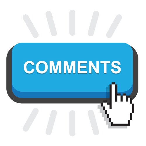 Click Comment Comment share like button icon post click symbol Vector Image