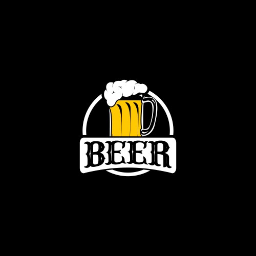 Craft beer logo design template vector image