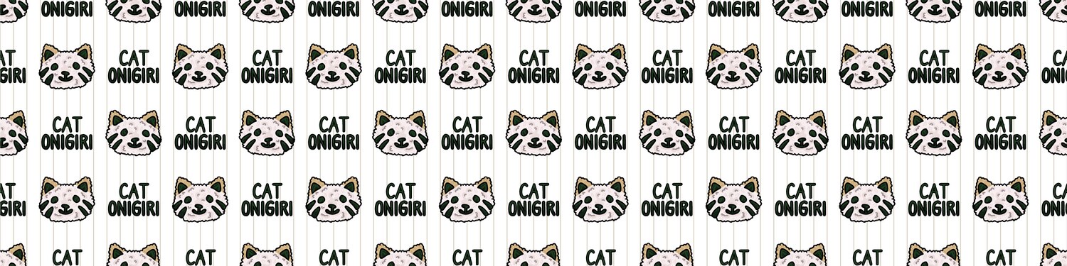 Kawaii cat onigiri japanese rice with text Vector Image