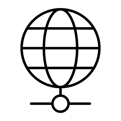 An icon design of global network easy to use vector image