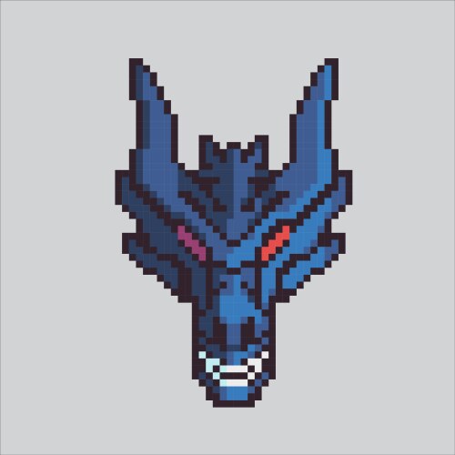 Pixel dragon art Vector Images & Graphics for Commercial Use | VectorStock