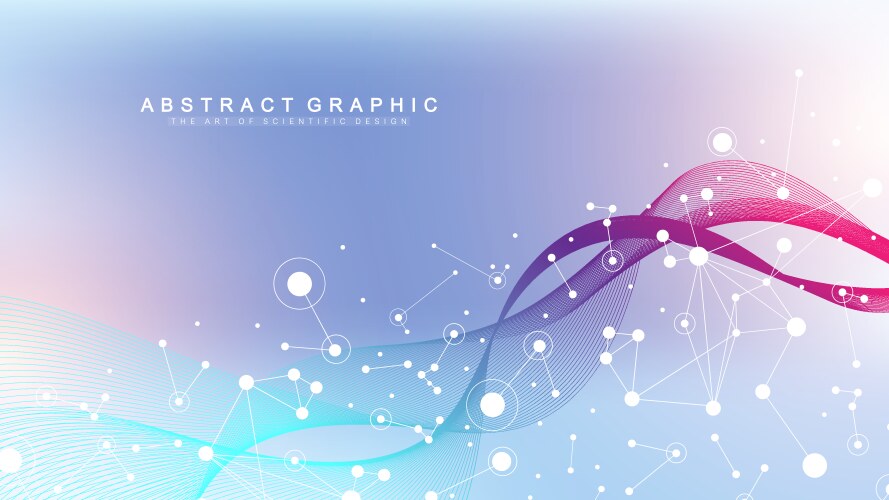 big genomic data visualization dna helix vector image