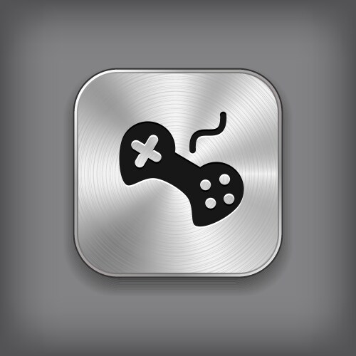 Metal Game Icon - App Button Vektorbild