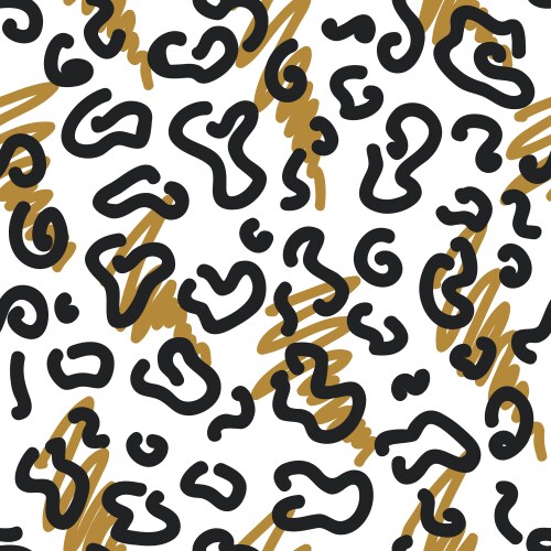 Skin leopard seamless pattern Royalty Free Vector Image