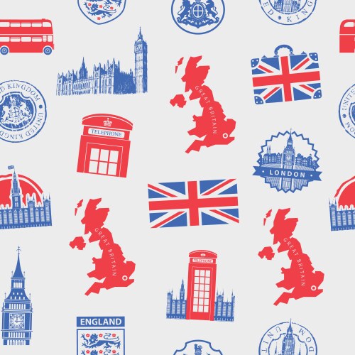 London Landmark Pattern – Royalty-Free Vector | VectorStock