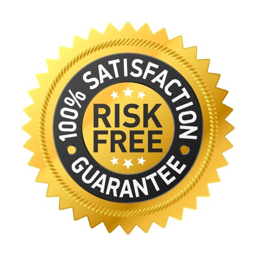 Risk-free guarantee label vector image