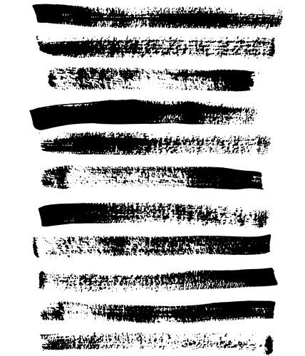 Black and white sponge print striped grunge Vector Image